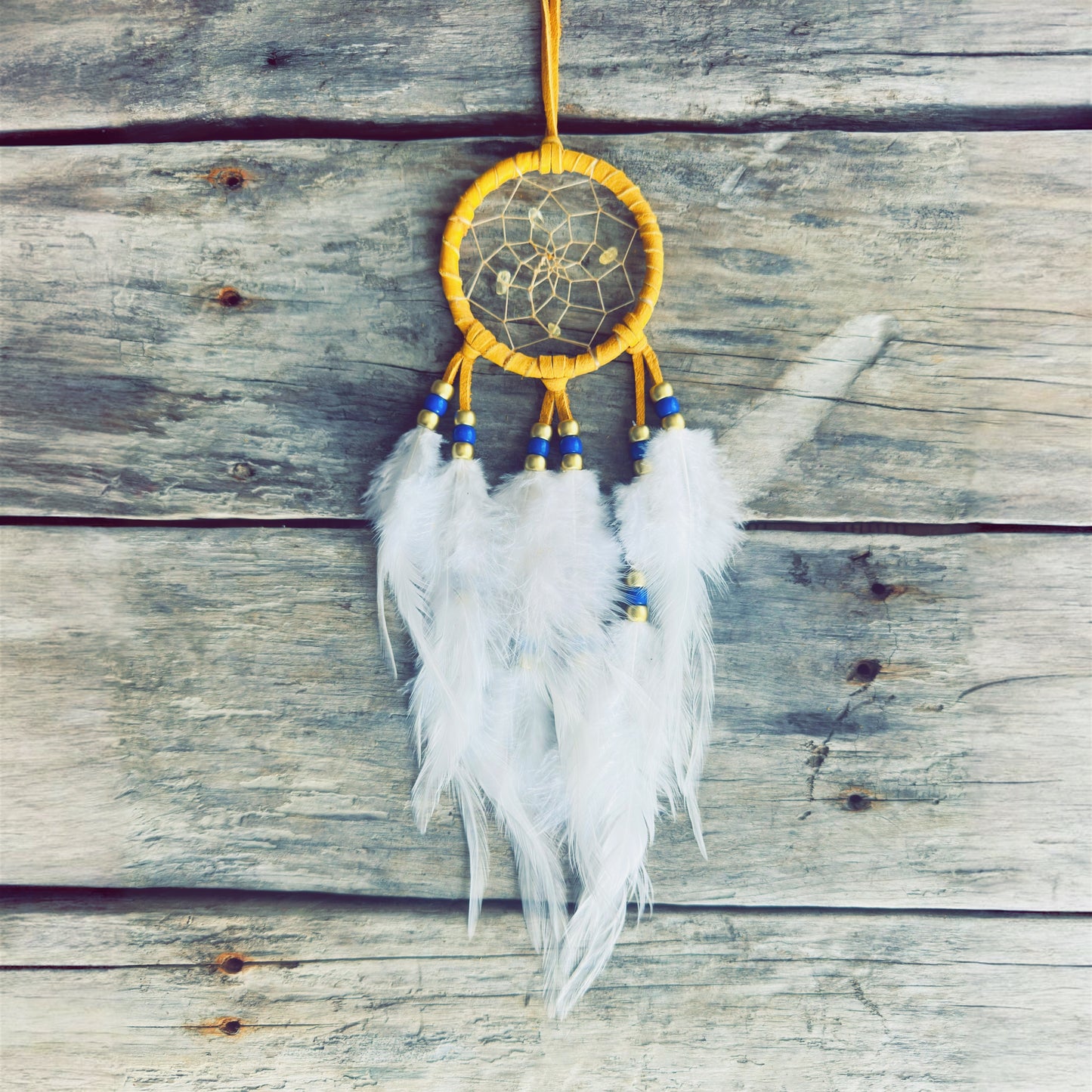 Indigenous handmade dreamcatcher for symbolic wall decor