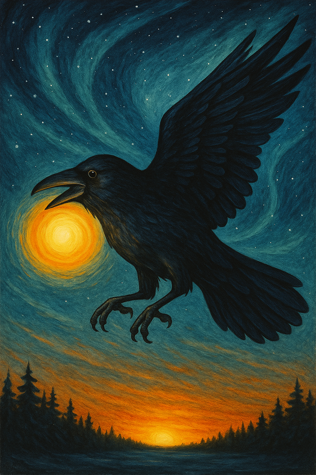 Légende autochtone : le corbeau et la lumière du monde