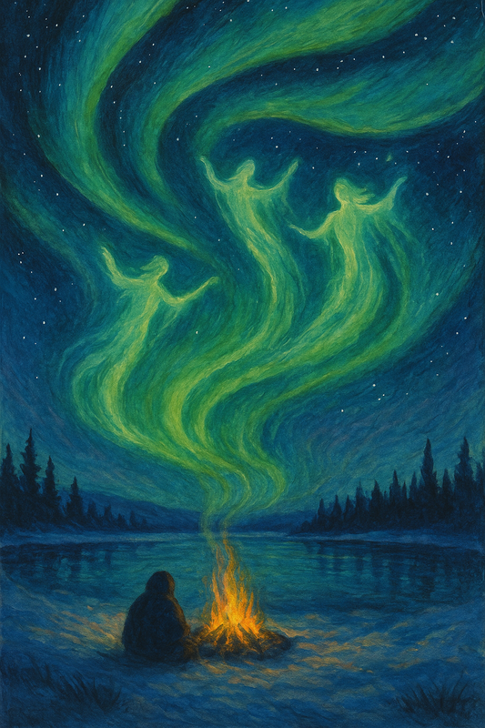 Légende autochtone : les esprits qui dansent dans le ciel