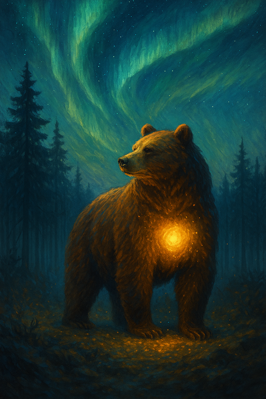 La légende de l’Ours qui portait la lumière des saisons