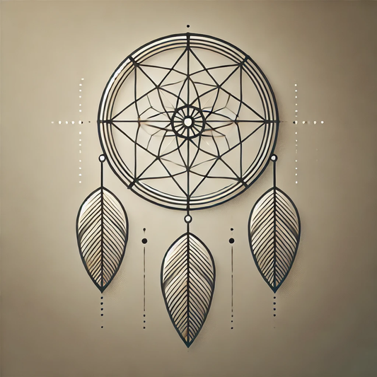 Capteur de rêves autochtone traditionnel fait main avec cerceau de saule et plumes sacrées
