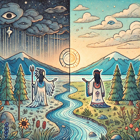 La-légende-du-crépuscule-des-deux-esprits Artisanat Autochtone