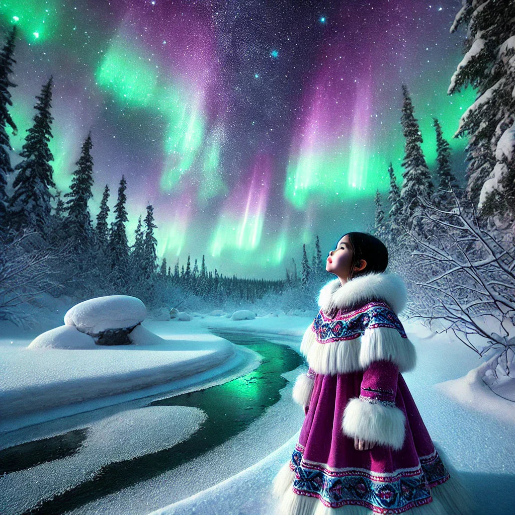 Les-aurores-boréales-le-jeu-des-esprits-dans-le-ciel Artisanat Autochtone