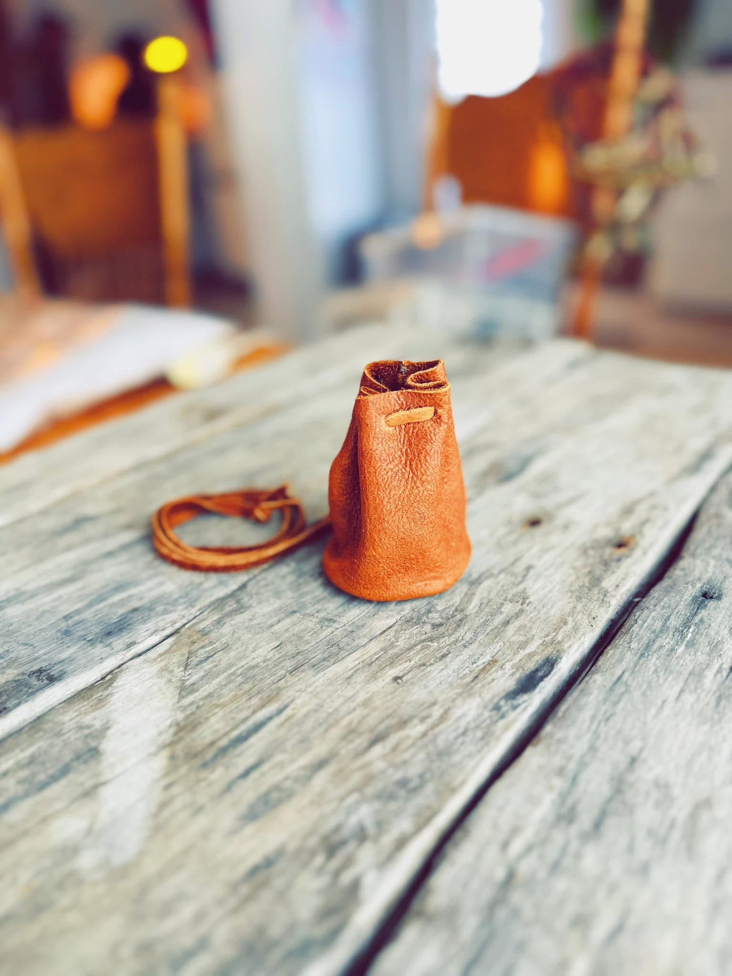 Large brown leather medicine bag – Spirit of the sacred journey