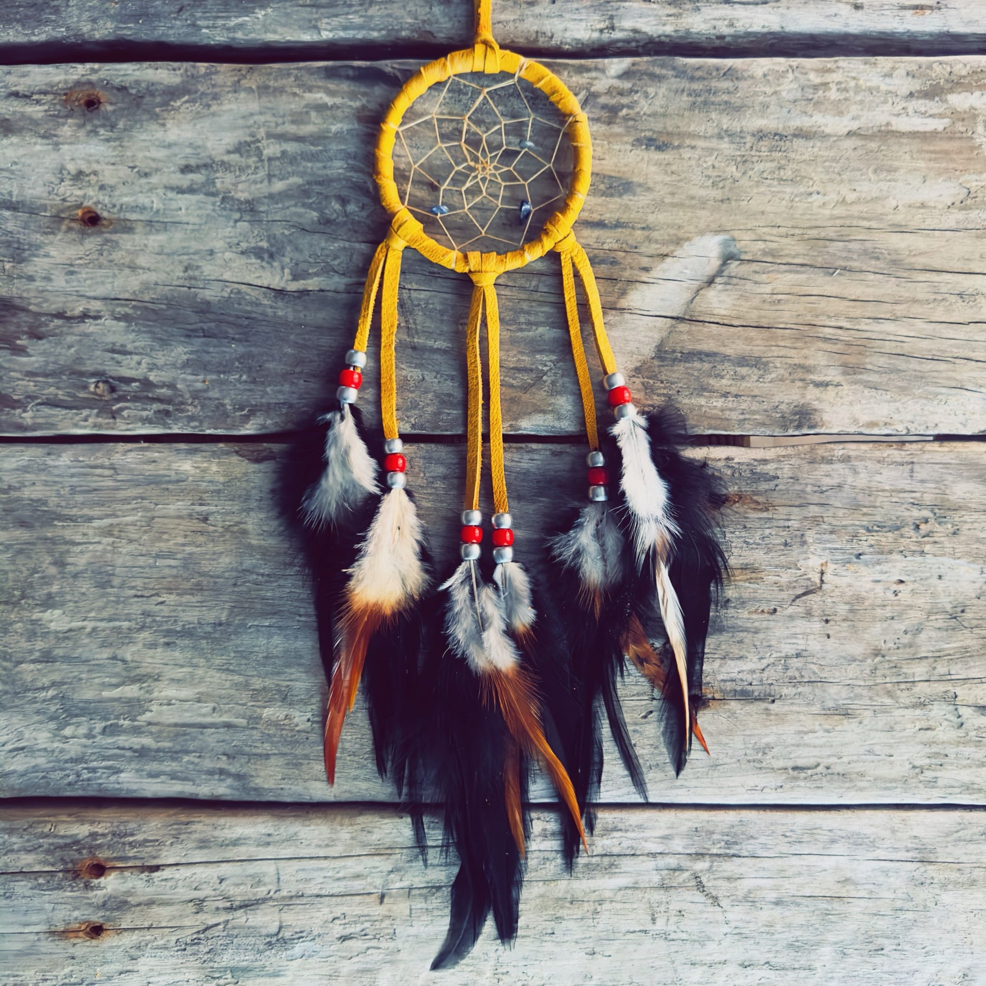 Indigenous dreamcatcher created for spiritual protection and harmony