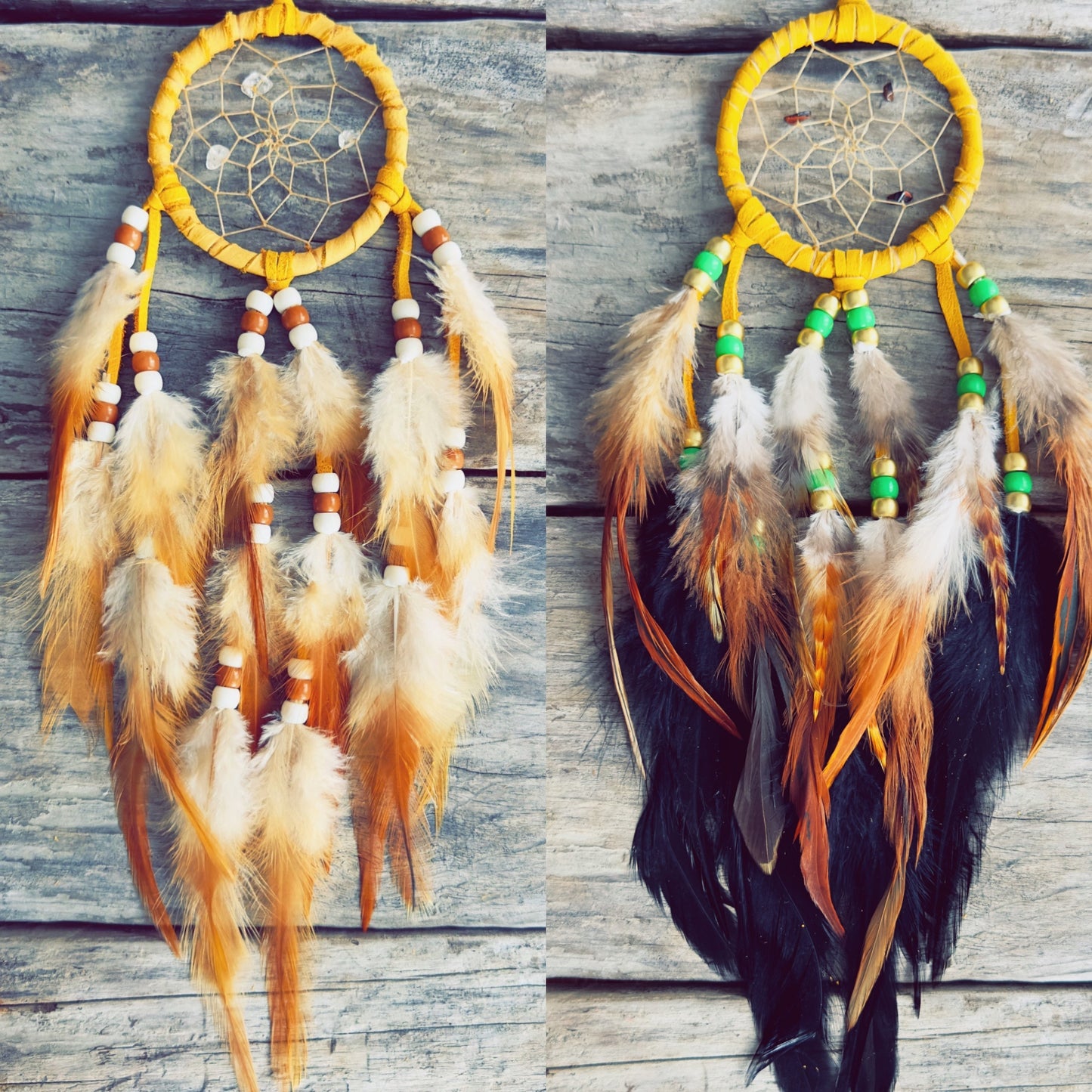 Handcrafted Indigenous dreamcatchers made with traditional techniques