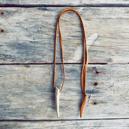 Meaningful handcrafted deer antler necklace gift