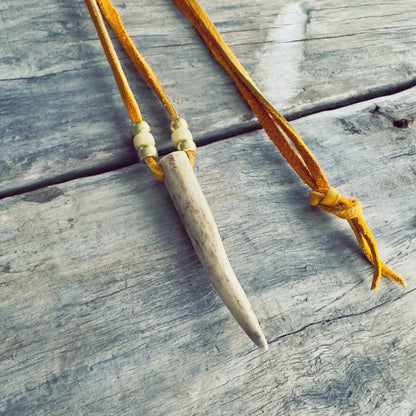 Nature inspired deer antler necklace handmade