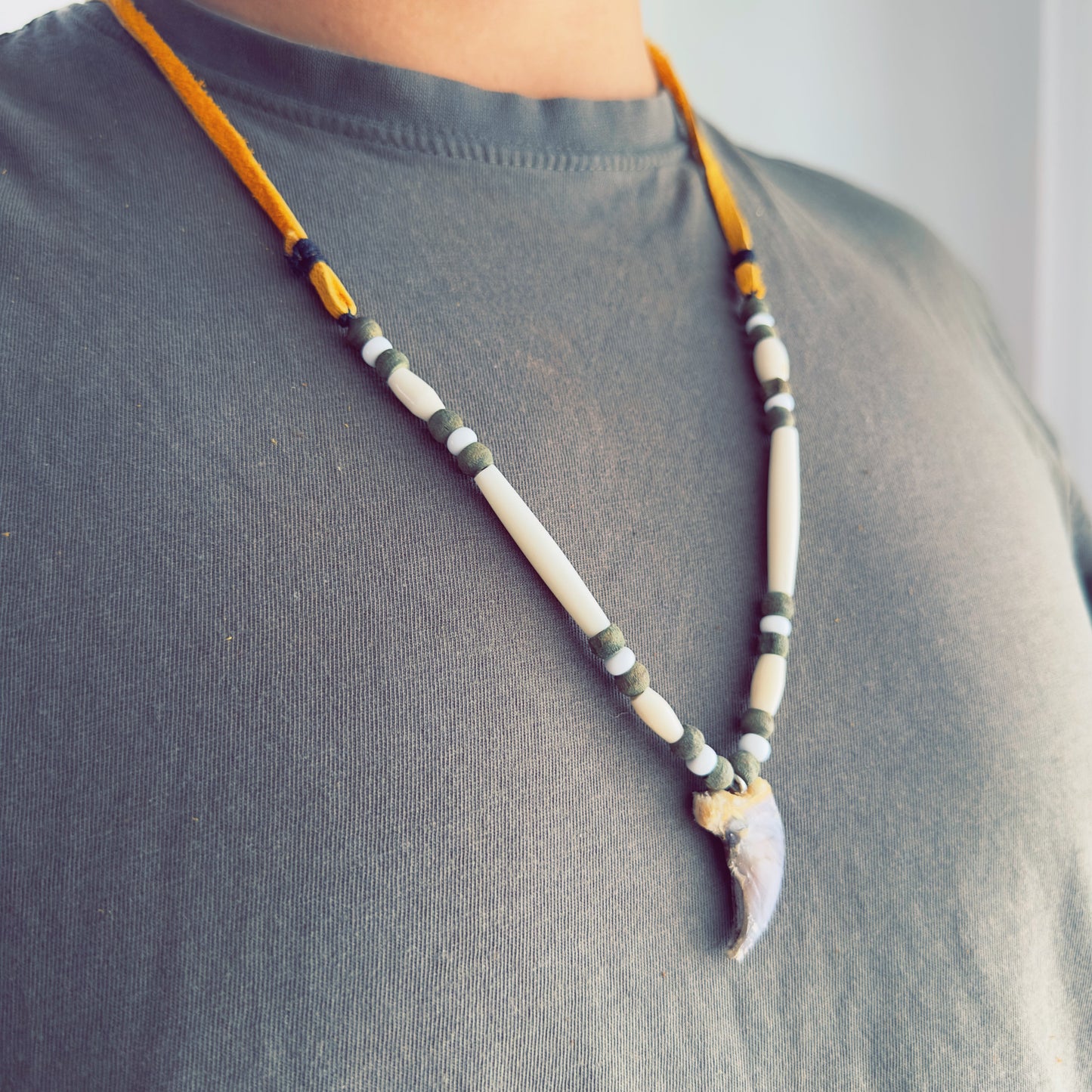 Handmade bear claw necklace crafted in Canada