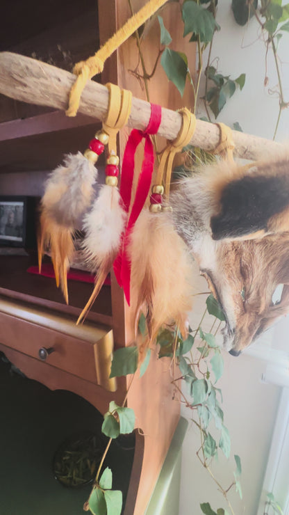 Décorations murales avec têtes de renard – œuvres artisanales autochtones Esprit animal